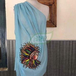 African Tribal Doll Aqau