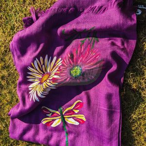 Chrysanthemum & Dragonfly Purple